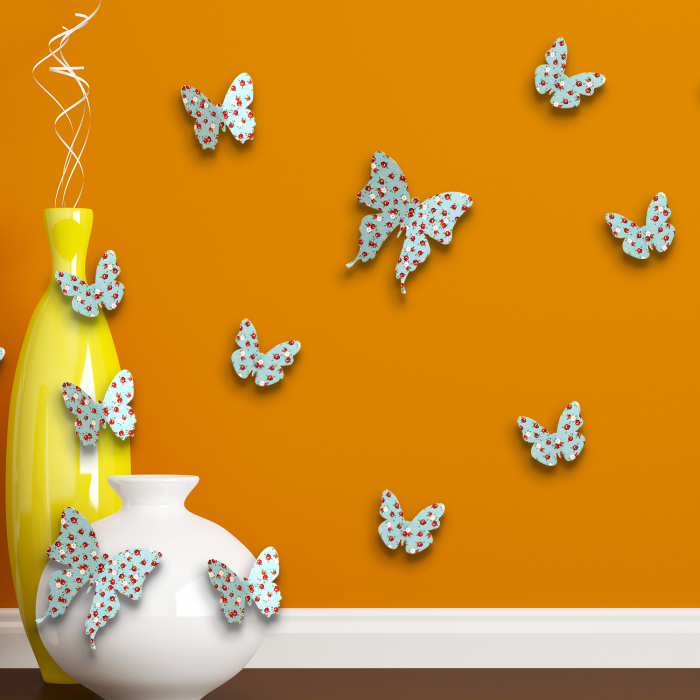 10 Fluturi 3D - Flower Butterflies [3]