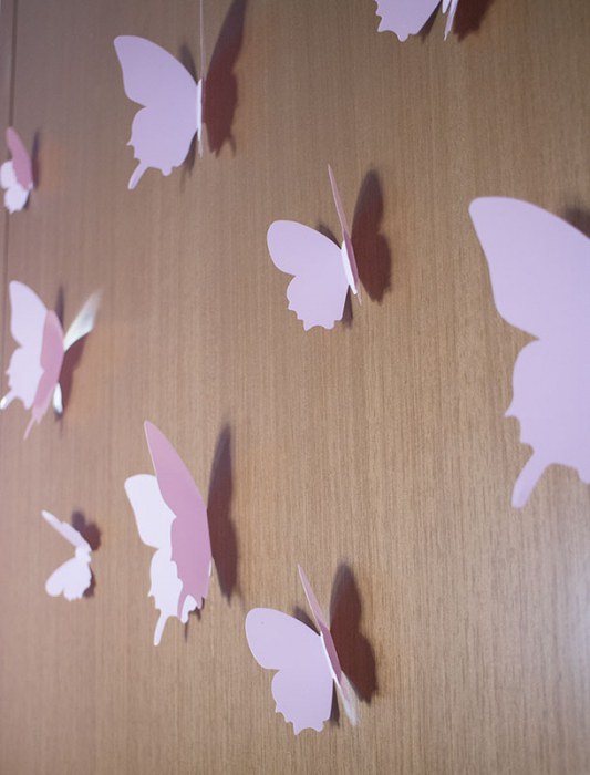 12 Fluturi 3D Roz [3]