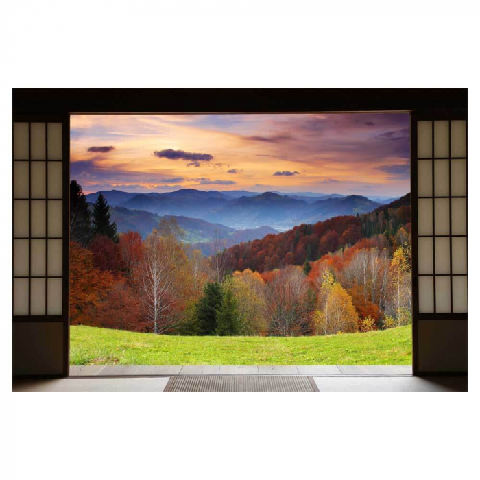 Fototapet vinyl cu efect 3D Usa Shoji - Peisaj de Munte - 360x240 cm [2]