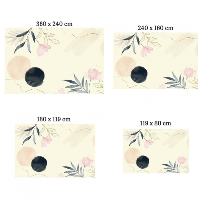 Fototapet autocolant - Hand painted watercolor flowers [3]