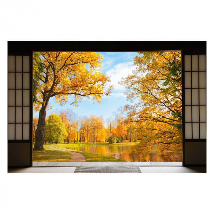 Fototapet vinyl cu efect 3D Usa Shoji - Culori de Toamna- 360x240 cm [2]