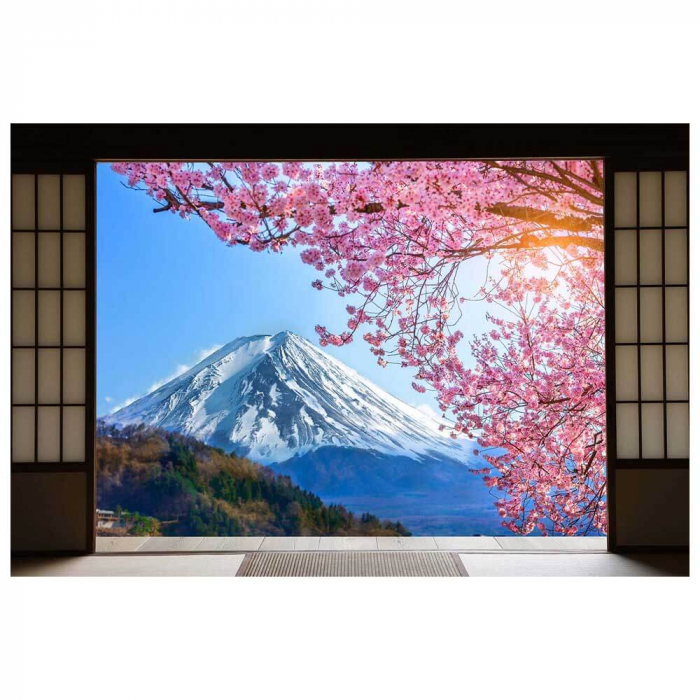 Fototapet vinyl cu efect 3D Usa Shoji - Muntele Fuji - 360x240 cm [2]