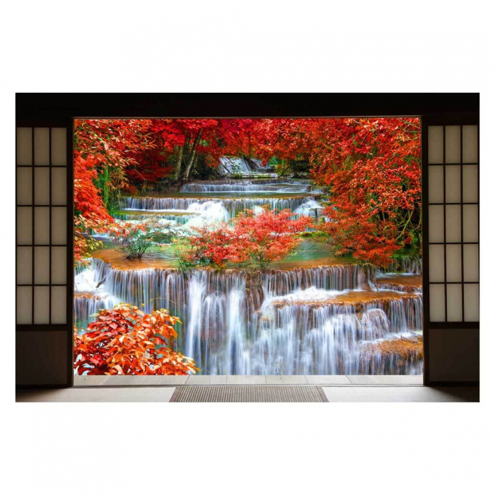 Fototapet vinyl cu efect 3D Usa Shoji - Cascada in Thailanda - 360x240 cm [2]