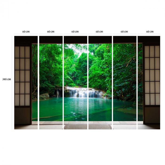 Fototapet vinyl cu efect 3D Usa Shoji - Natura inverzita - 360x240 cm [3]