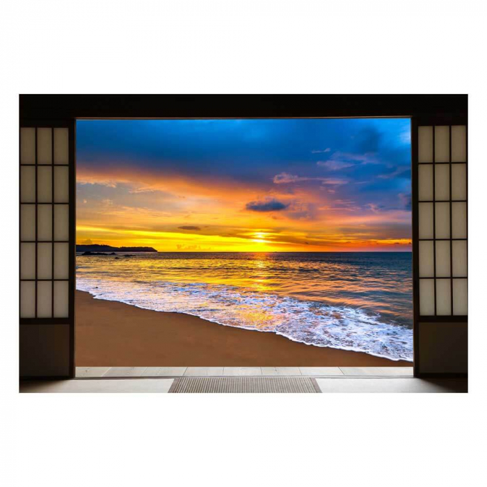 Fototapet vinyl cu efect 3D Usa Shoji - Asfintit - 360x240 cm [2]