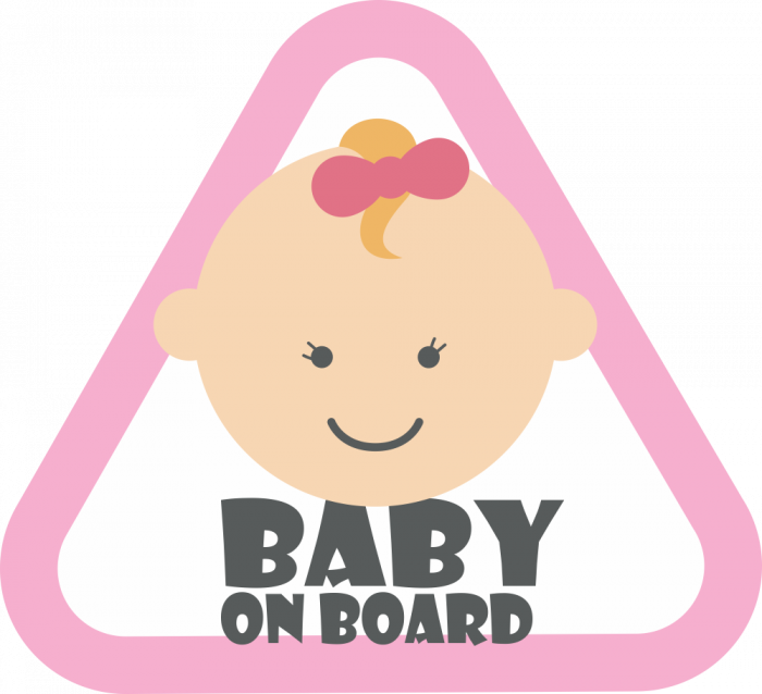 Sticker Baby on board - Fetita (color) [2]