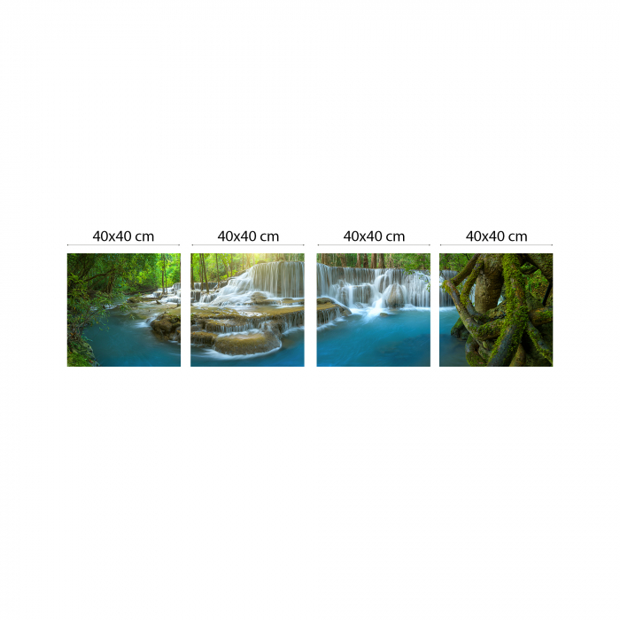 Tablou canvas 4 piese - Cascada [4]