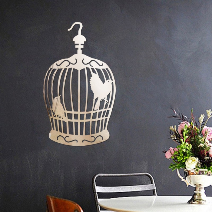 Birdcage Mirror Wall Art [2]