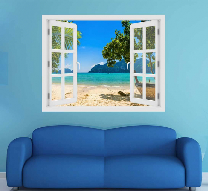 Fereastra cu efect 3D - Insula Phi Phi - 119x93 cm - Reducere [2]