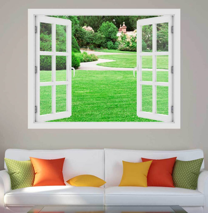 Fereastra cu efect 3D - Gradina Magica - 119x93 cm [2]