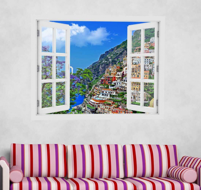 Fereastra cu efect 3D - Positano, Italia - 119x93 cm [2]
