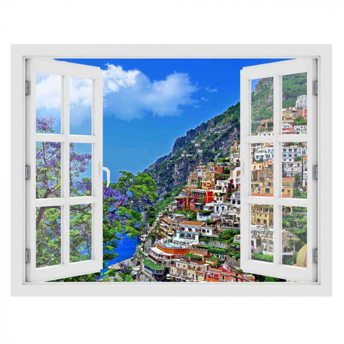 Fereastra cu efect 3D - Positano, Italia - 119x93 cm [3]