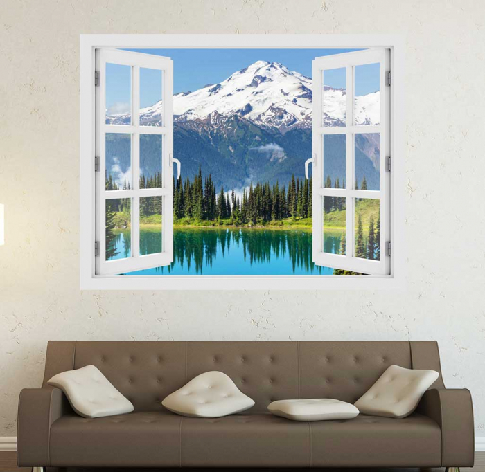 Fereastra cu efect 3D - Glacier Peak, Washington - 119x93 cm [2]