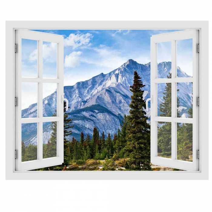 Fereastra cu efect 3D - Munti in Alberta, Canada - 119x93 cm [3]