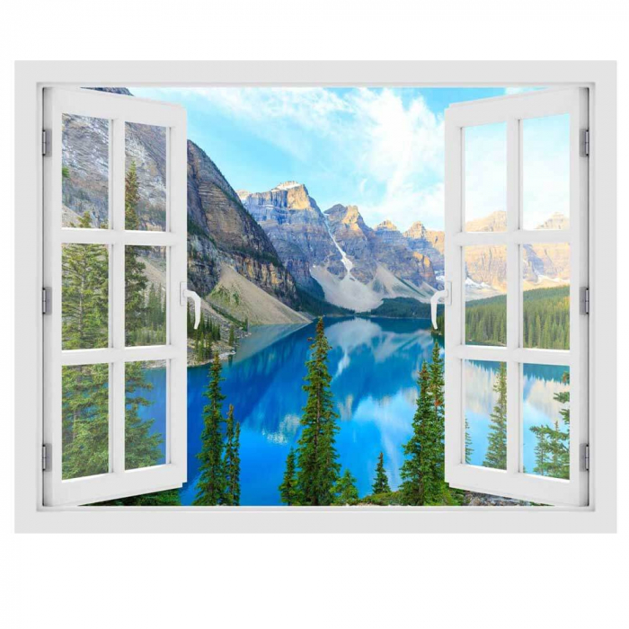 Fereastra cu efect 3D - Lacul Moraine, Canada - 119x93 cm [3]