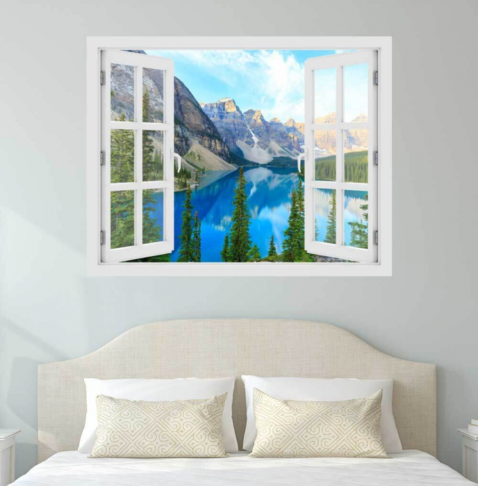 Fereastra cu efect 3D - Lacul Moraine, Canada - 119x93 cm [2]