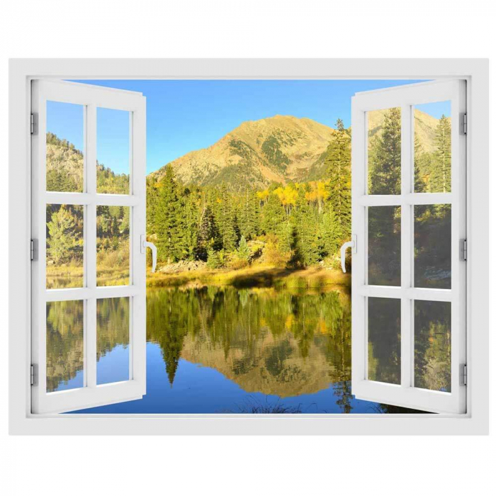 Fereastra cu efect 3D - Linistea muntilor in Colorado - 119x93 cm [3]