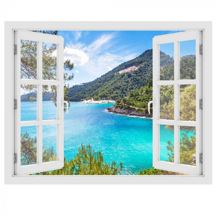 Fereastra cu efect 3D - Insula Thassos, Grecia - 119x93 cm [3]