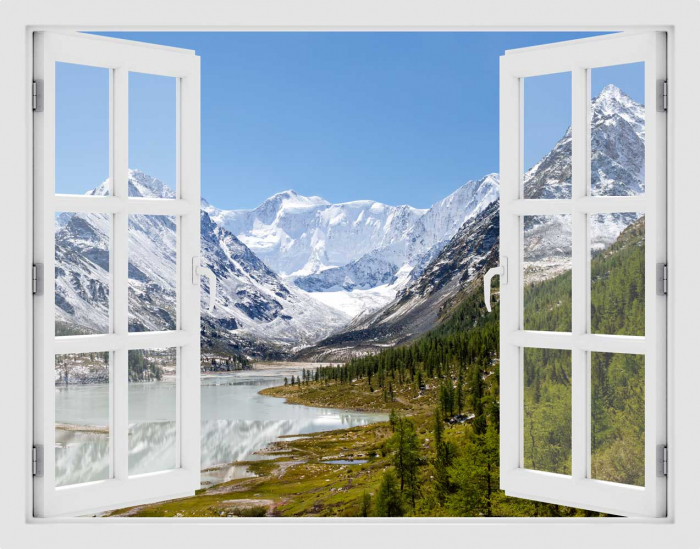 Fereastra cu efect 3D - Muntii Altai, Rusia - 119x93 cm [4]