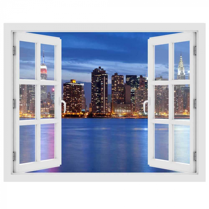 Fereastra cu efect 3D - Manhattan Skyline - 119x93 cm [3]