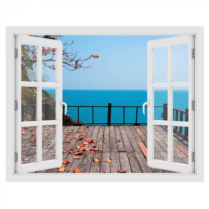 Fereastra cu efect 3D - Terasa spre Ocean - 119x93 cm [3]