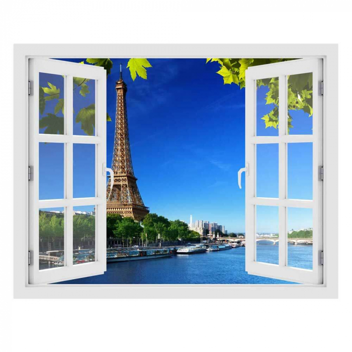 Fereastra cu efect 3D - Turnul Eiffel - 119x93 cm [3]