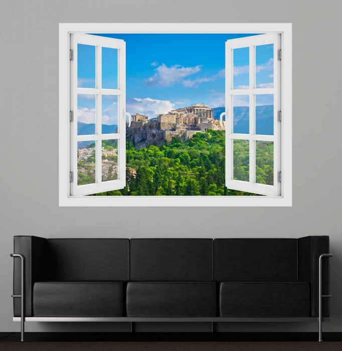 Fereastra cu efect 3D - Acropole, Grecia - 119x93 cm - Reducere [2]