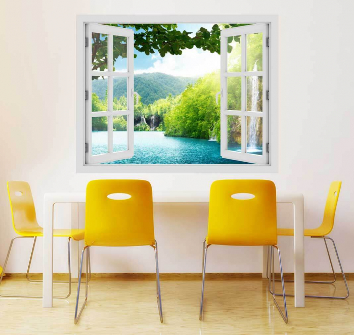 Fereastra cu efect 3D - Lacurile Plitvice Croatia - 119x93 cm [2]