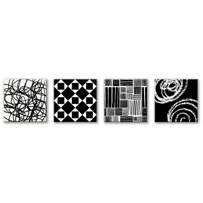 Set de 4 tablouri : Black and White [5]