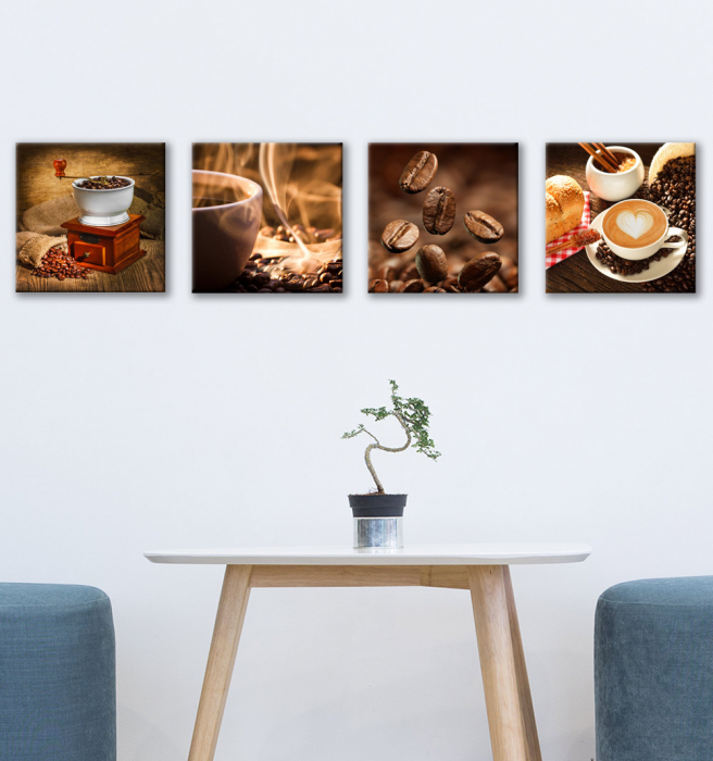 Set de 4 tablouri : Cafea [4]