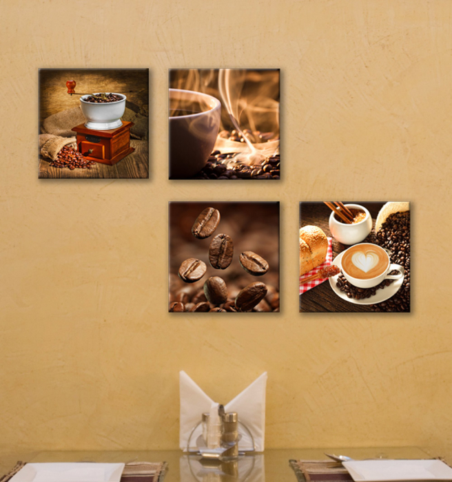 Set de 4 tablouri : Cafea [3]