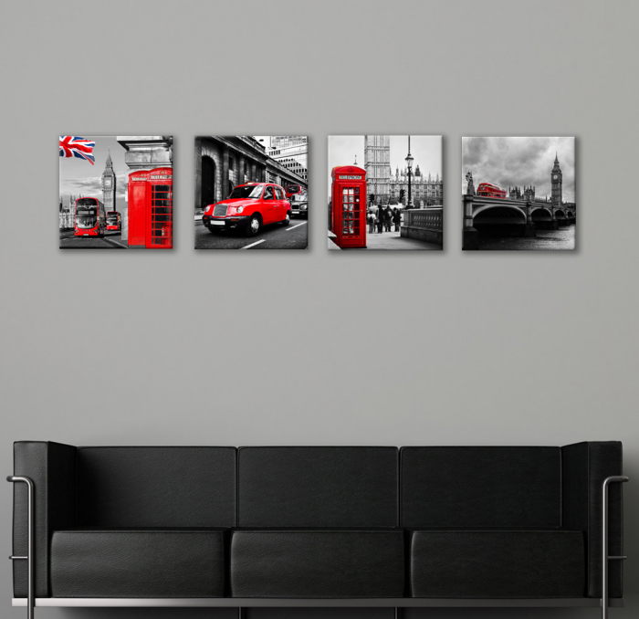 Set de 4 tablouri : London [2]