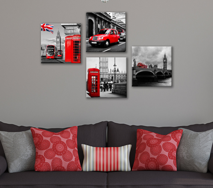 Set de 4 tablouri : London [4]