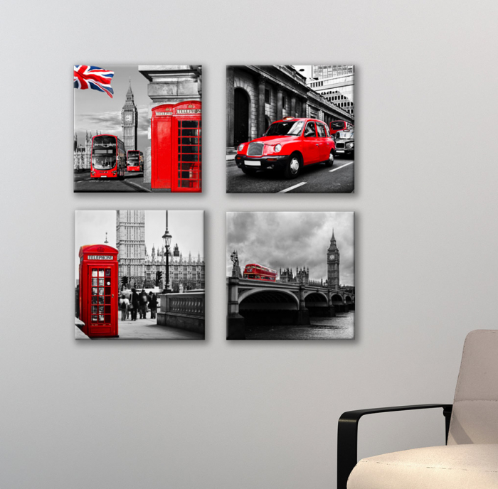 Set de 4 tablouri : London [3]