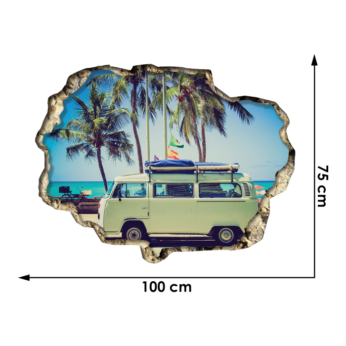 Sticker View Through The 3D Wall – Camper Van [3]