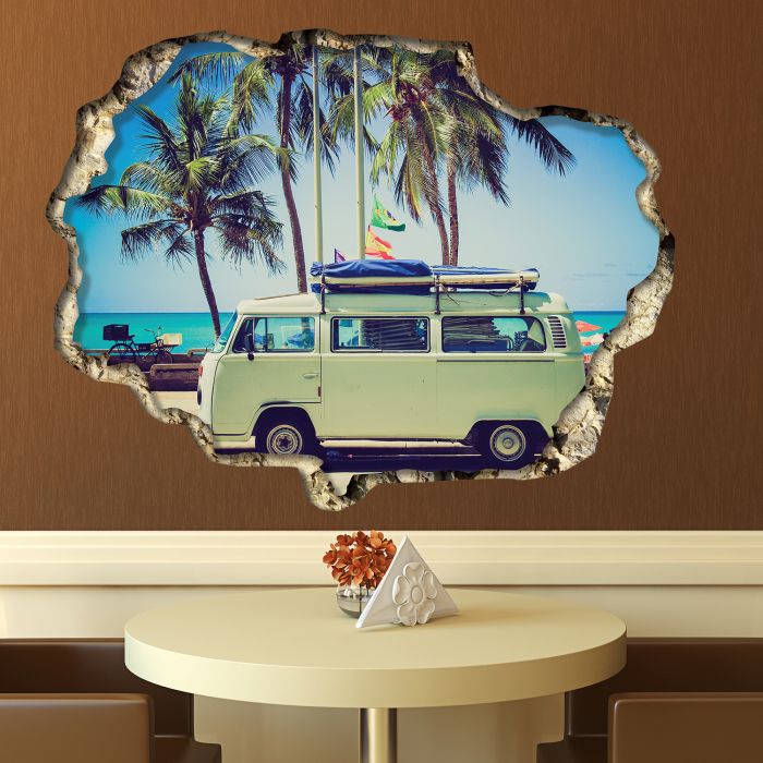 Sticker View Through The 3D Wall – Camper Van [2]