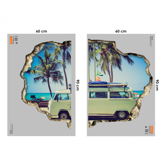 Sticker View Through The 3D Wall – Camper Van [4]