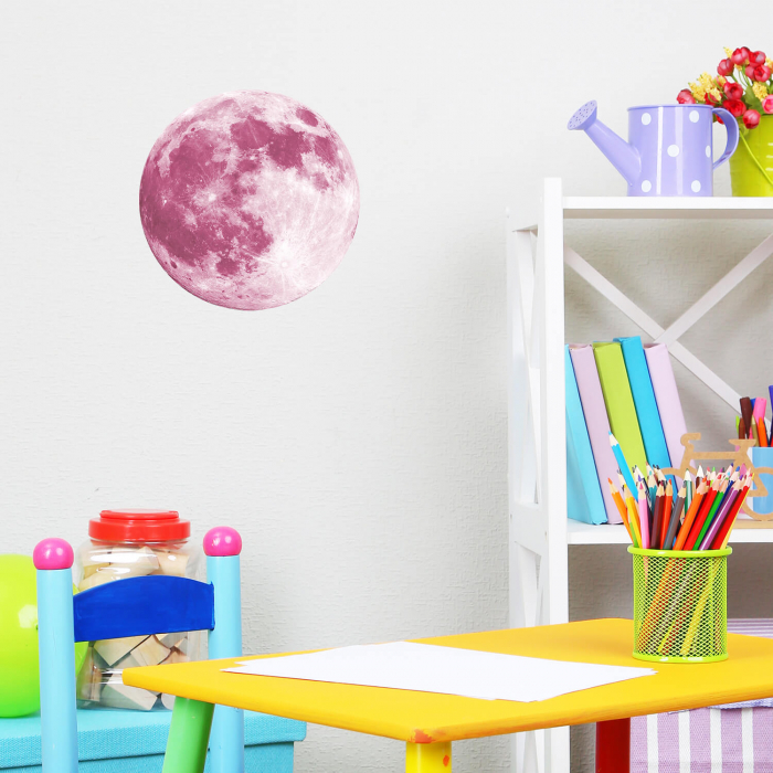 Sticker Glow in Dark Moon Pink 30cm x 30cm [2]
