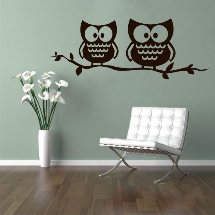 Sticker Bufnite pe creanga [1]