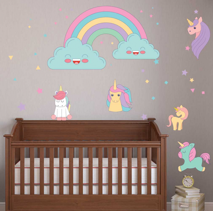 Sticker Plansa cu Unicorni [3]
