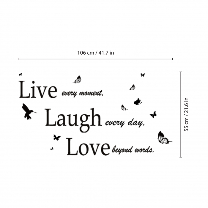 Sticker Classic Live Laugh Love [4]
