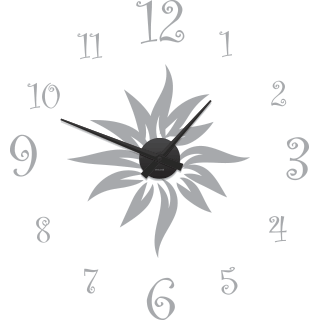 Sticker Ceas de Perete Floare decorativa [2]