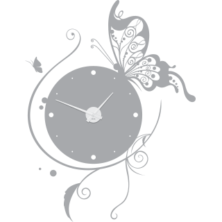 Sticker Ceas de Perete Ceas cu Fluture [2]
