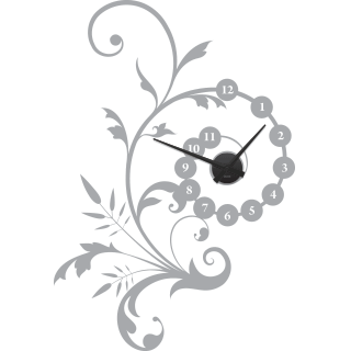 Sticker Ceas de Perete Floare eleganta [2]