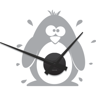 Sticker Ceas de Perete Pinguin [2]