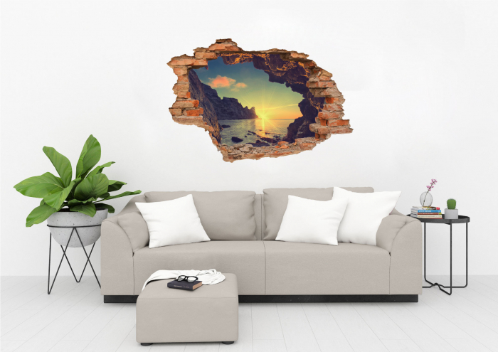 Sticker cu efect 3D - Apus de mare [2]
