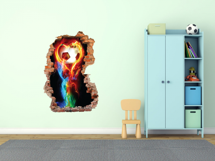 Sticker cu efect 3D - Minge de fotbal [2]