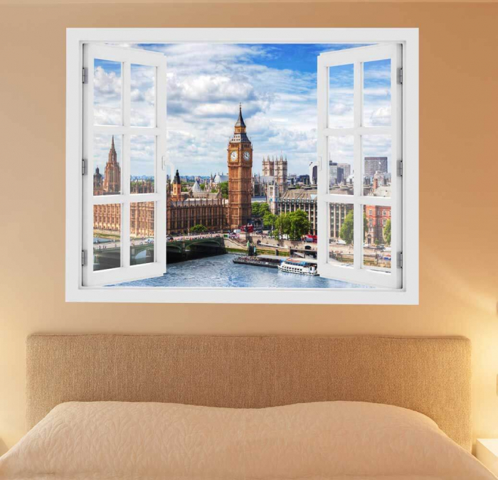 Fereastra cu efect 3D - Westminster Bridge, Londra - 119x93 cm [2]