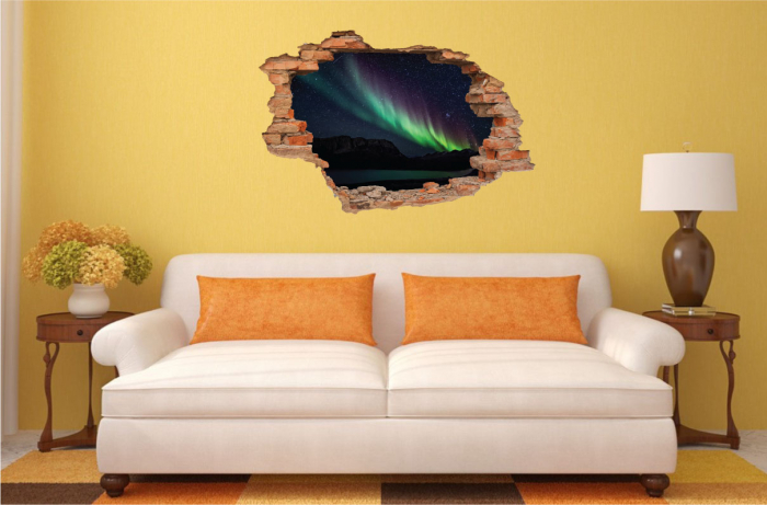 Sticker cu efect 3D - Aurora boreala [2]