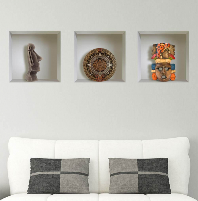 Sticker cu efect 3D - Simboluri Maya [3]